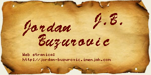 Jordan Buzurović vizit kartica